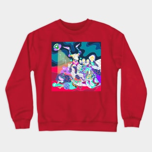 galactic coven in pattern alien madness Crewneck Sweatshirt